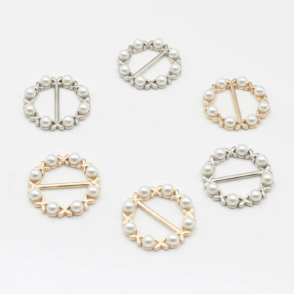 23mm Buckle with Strass (outside diameter 34mm) #BST2627 - ACCESSOIRES LEDUC BV