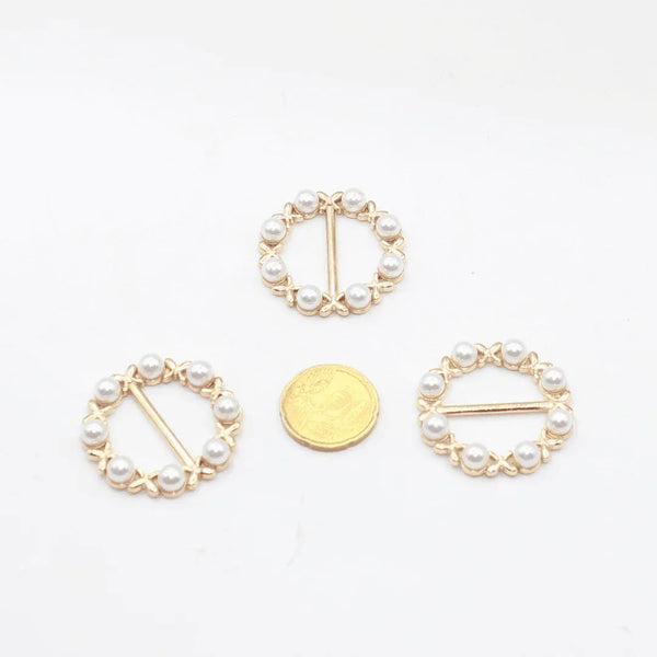 23mm Buckle with Strass (outside diameter 34mm) #BST2627 - ACCESSOIRES LEDUC BV