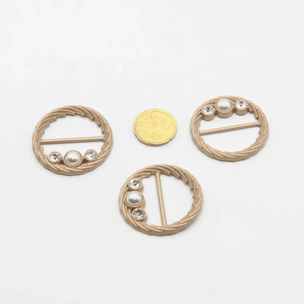 30mm Buckle with Strass (outside diamete 40mm) #BST2629 - ACCESSOIRES LEDUC BV