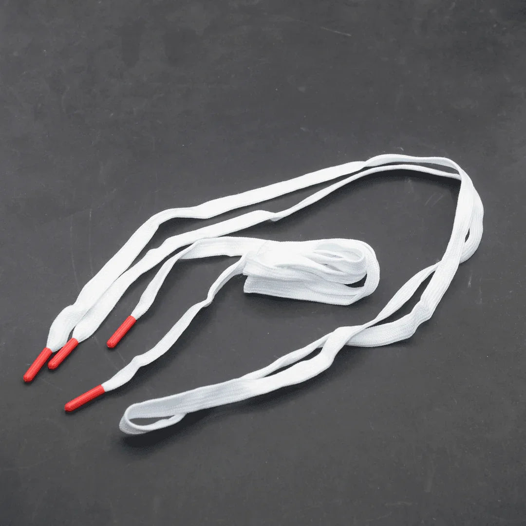 127cm / Ø5MM / 12MM long Sweater / Trousers Cord White with Cord Ends #COR4002 - ACCESSOIRES LEDUC BV