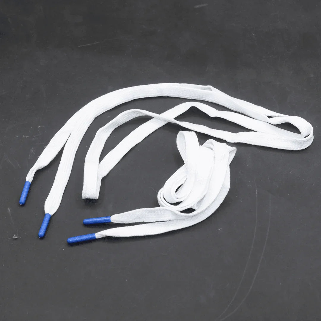 127cm / Ø5MM / 12MM long Sweater / Trousers Cord White with Cord Ends #COR4002 - ACCESSOIRES LEDUC BV