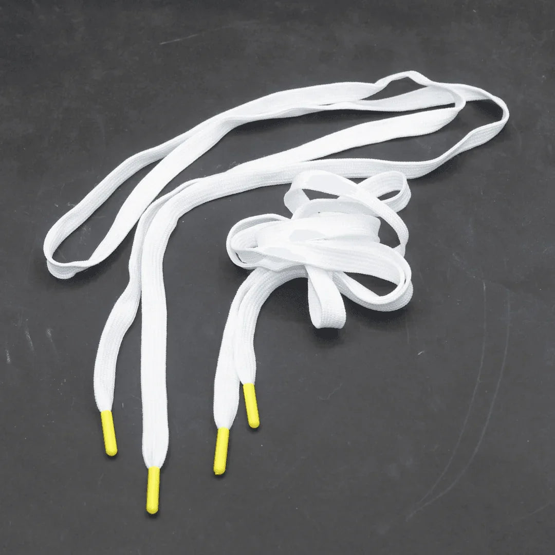 127cm / Ø5MM / 12MM long Sweater / Trousers Cord White with Cord Ends #COR4002 - ACCESSOIRES LEDUC BV