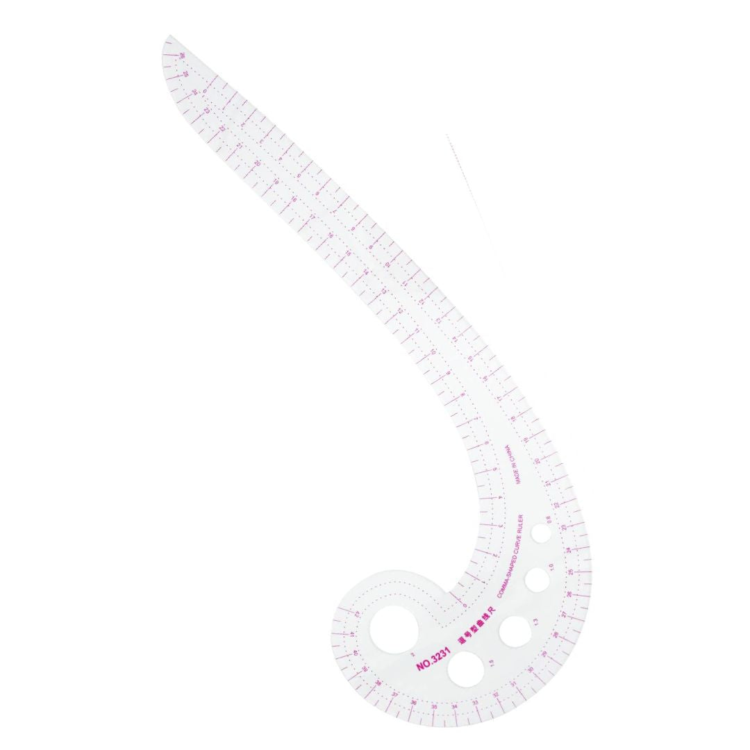 Sewing Rulers, in 4 variations - French Metric Ruler, Transparent Ruler for Measuring Curves