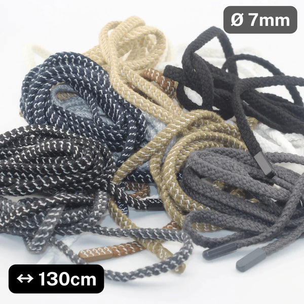 1 piece, 130cm / Ø7MM / Sweater / Trousers Cotton Cord with Cord Ends #COR4004 - ACCESSOIRES LEDUC BV