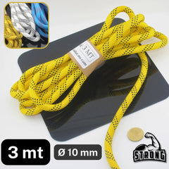 3 meters 10mm Diameter Super Strong Cord / Rope, available in White, Yellow or Blue.