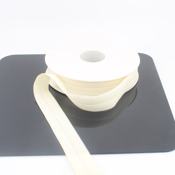 10mt Soft Elastic Gros Grain Prefolded Bias in Polyester 20mm #ELA3617