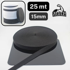 25 meters Super Strong Elastic - High Tension - Black or White available in sizes 10mm 15mm 20mm 25mm 30mm 40mm or 60mm #ELCOT (Copy)