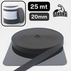 25 meters Super Strong Elastic - High Tension - Black or White available in sizes 10mm 15mm 20mm 25mm 30mm 40mm or 60mm #ELCOT (Copy)