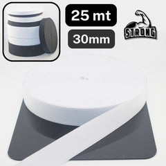 25 meters Super Strong Elastic - High Tension - Black or White available in sizes 10mm 15mm 20mm 25mm 30mm 40mm or 60mm #ELCOT (Copy)