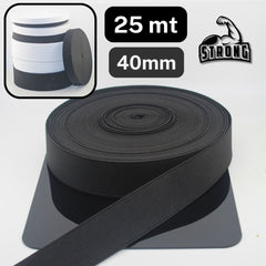 25 meters Super Strong Elastic - High Tension - Black or White available in sizes 10mm 15mm 20mm 25mm 30mm 40mm or 60mm #ELCOT (Copy)