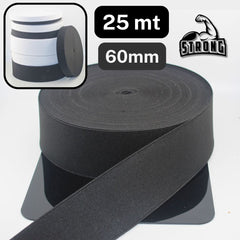 25 meters Super Strong Elastic - High Tension - Black or White available in sizes 10mm 15mm 20mm 25mm 30mm 40mm or 60mm #ELCOT (Copy)