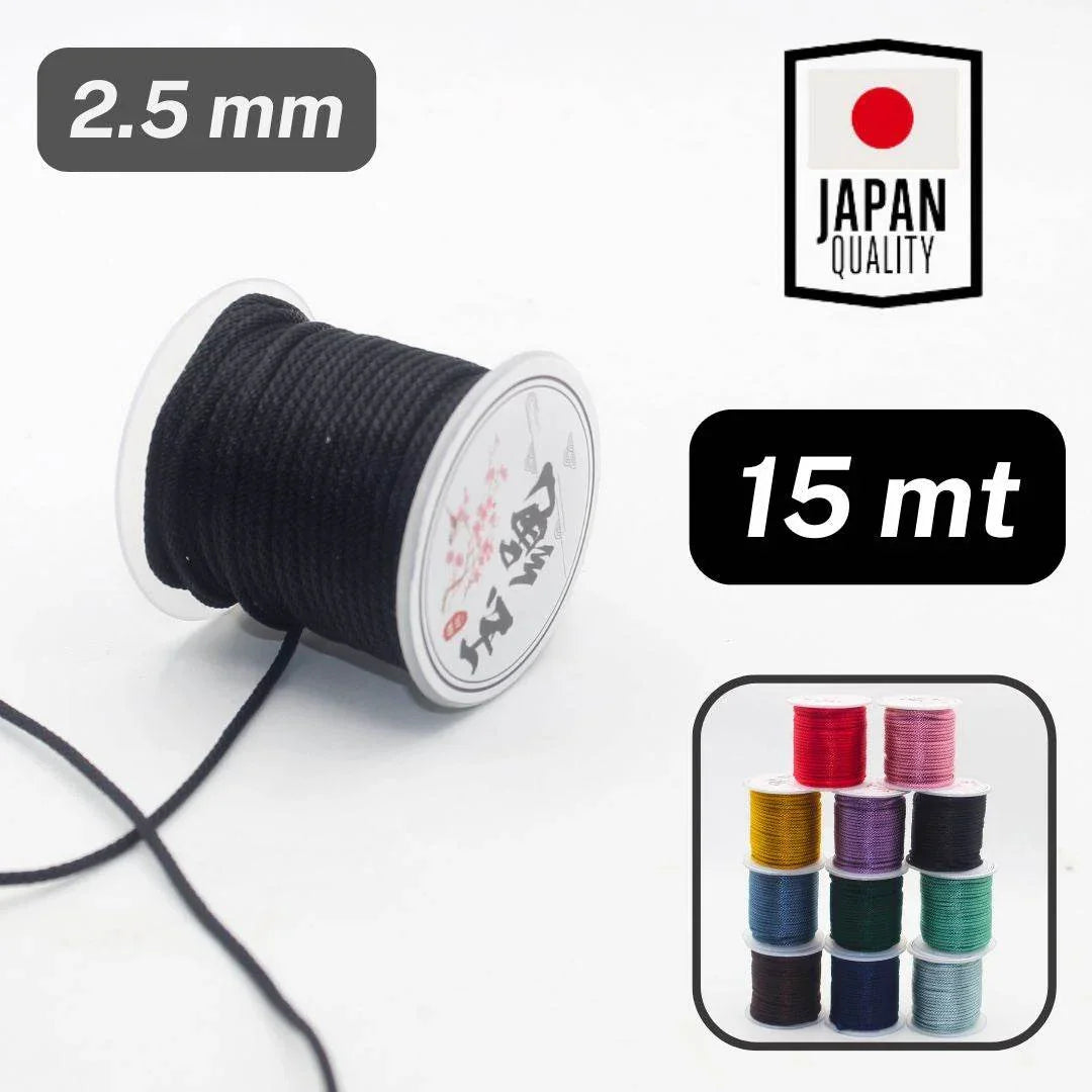 Roll of 15 meters Extra Strong Cord 2.5mm Japanese Quality - ACCESSOIRES LEDUC BV