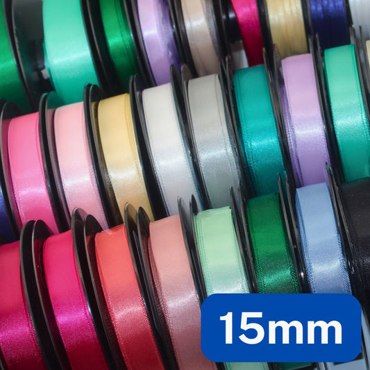 Deluxe Double Sided Satin 15mm - 25 meters