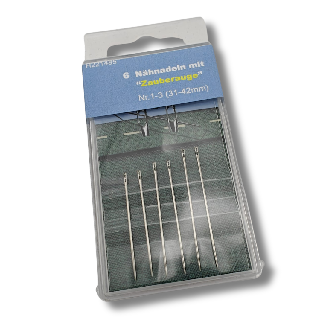 Set of 6 Sewing Needles with 