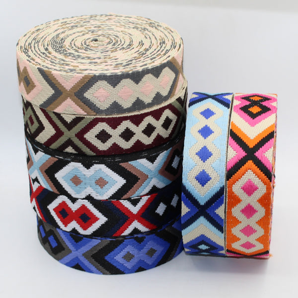 5 meters Thick Ethnic Webbing 38mm #RUB1974