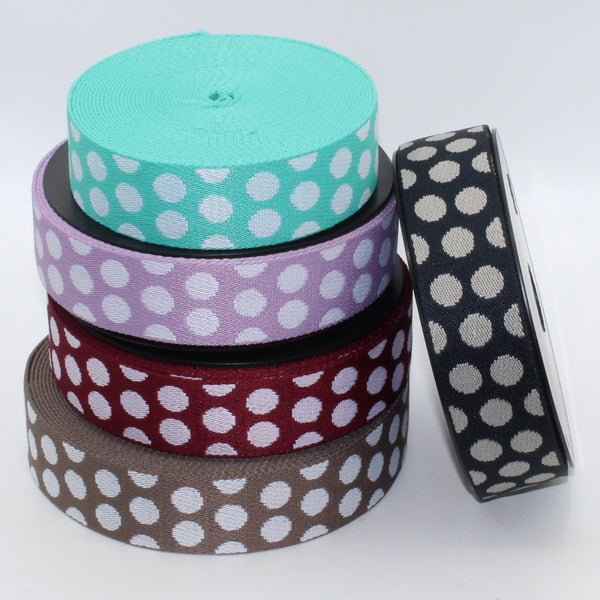5 meters Polka Dots Webbing 36mm #RUB1933