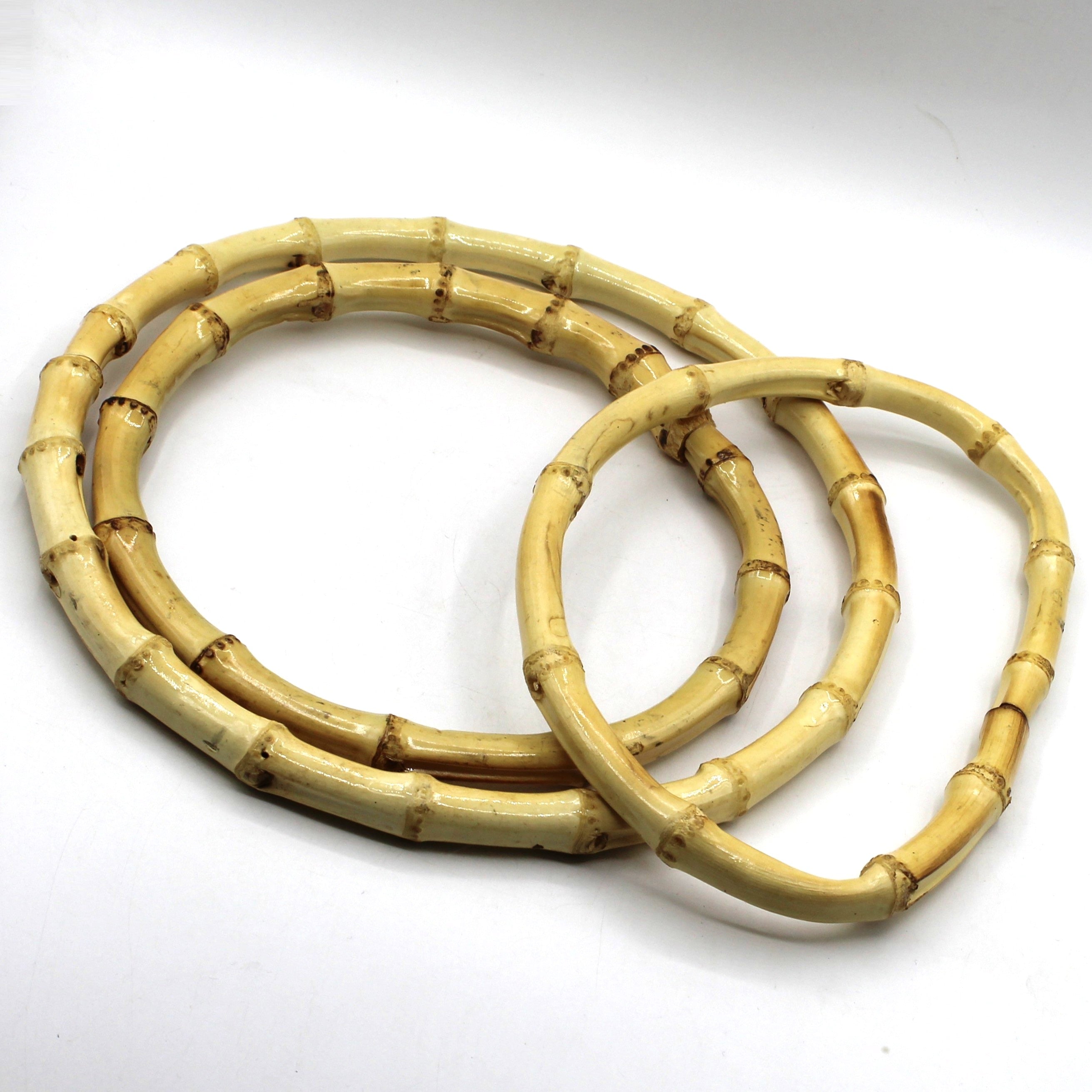 Real Bamboo Bag Handles for Handmade Bags & Crafts