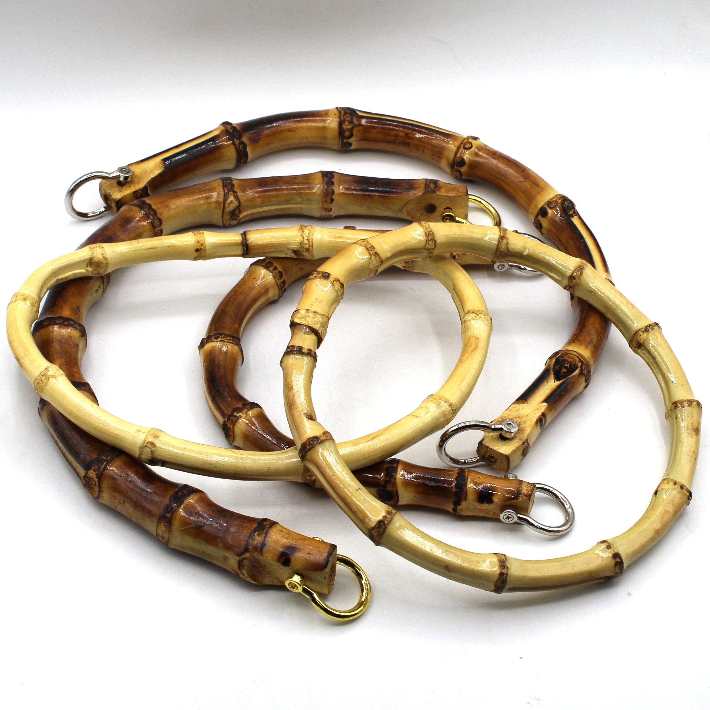 Real Bamboo Bag Handles for Handmade Bags & Crafts