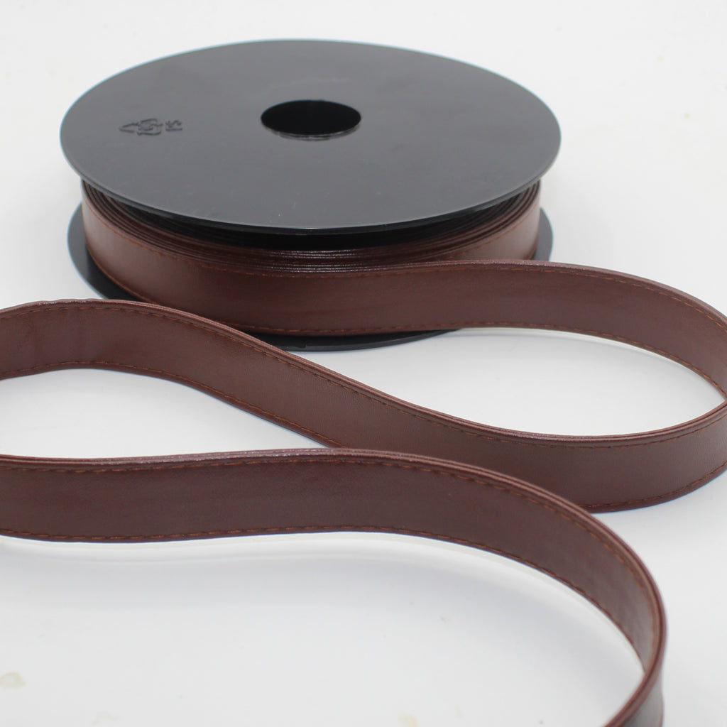 7mm/20mm/30mm Fake Leather - PU - Simili Leather Stitched Strap - 4 meters #RUB3500 #RUB3501 #RUB3502