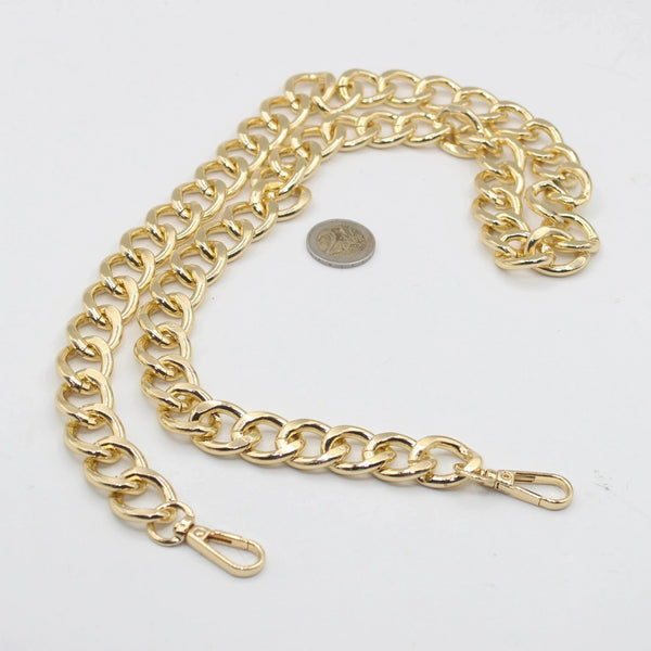 100cm long Chain with Lobsters (rings 25mm long, 19mm high) #CHAIN539 - ACCESSOIRES LEDUC BV