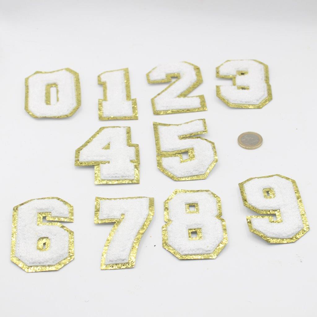 Set of Letters/Numbers Patches to customize your Clothes, Jacket, Bags,etc., Iron-on #HAB1x009 - ACCESSOIRES LEDUC BV