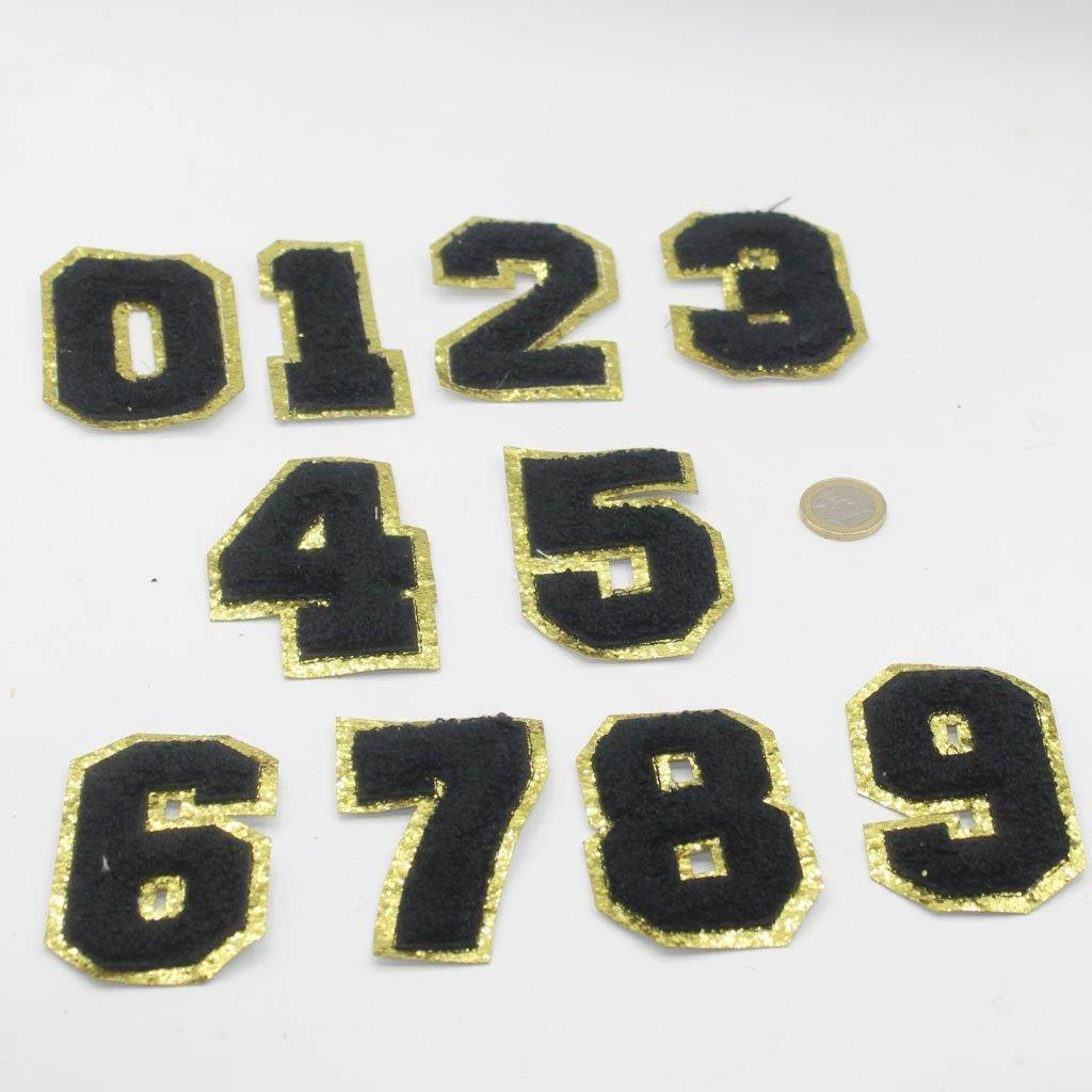 Set of Letters/Numbers Patches to customize your Clothes, Jacket, Bags,etc., Iron-on #HAB1x009 - ACCESSOIRES LEDUC BV
