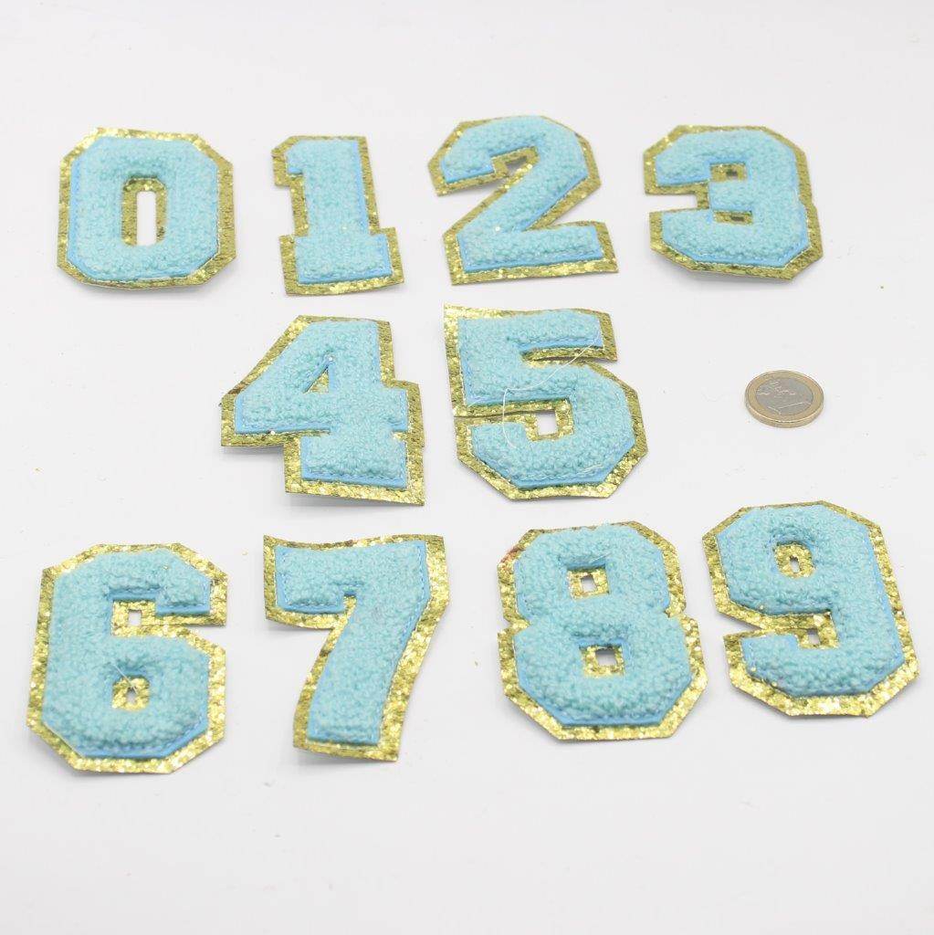 Set of Letters/Numbers Patches to customize your Clothes, Jacket, Bags,etc., Iron-on #HAB1x009 - ACCESSOIRES LEDUC BV