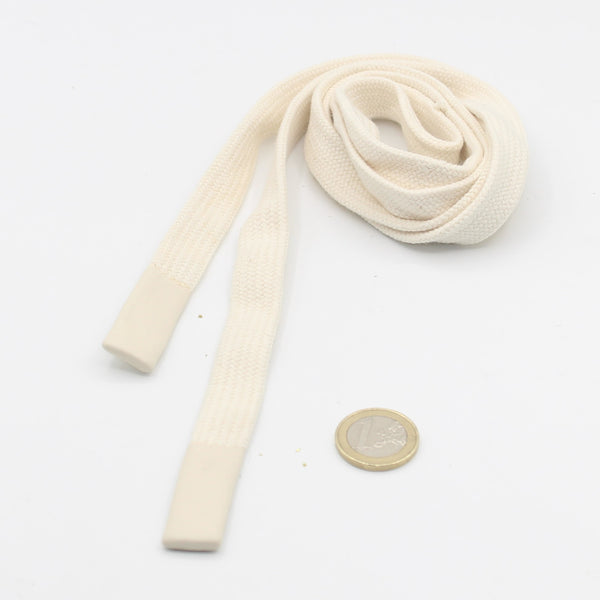 Suéteres planos de 130 cm de largo, 15 mm, sudaderas con capucha, cordón para pantalones con extremos de cordón gomoso #HAB1x031