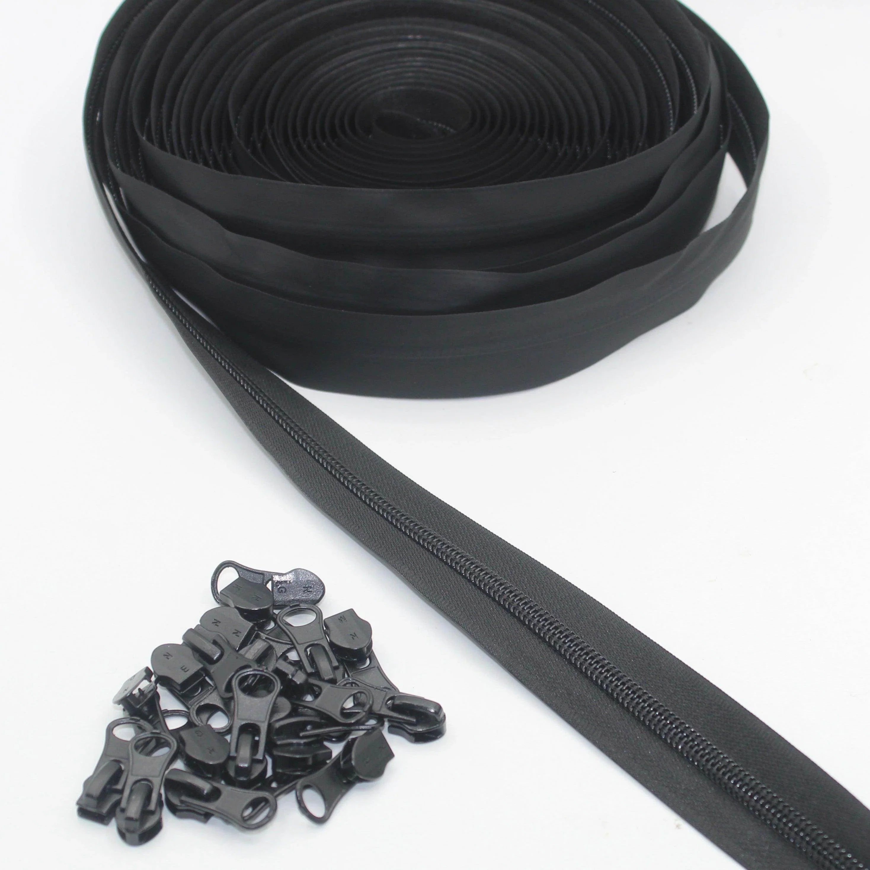 10 meters Waterproof Zipper + 20 pullers size 3# or 5# #ZV134 - ACCESSOIRES LEDUC BV