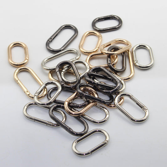 Set of 3 Clipsable Oval Buckles size 25, 32 or 38mm available in Lightgold, Silver or Gunmetal colours #BMEx020 - ACCESSOIRES LEDUC BV