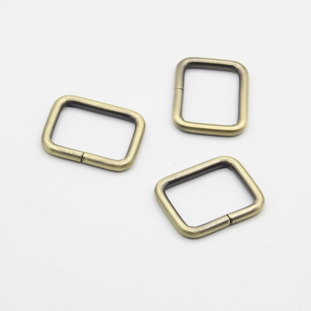 Old Brass 25mm Rectangle Buckles / 3 pieces