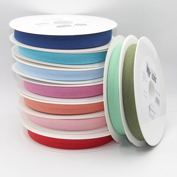 20 meters Cotton Jersey Bias Binding 20mm (20+8+8) 100% Cotton Made in Italy - ACCESSOIRES LEDUC BV