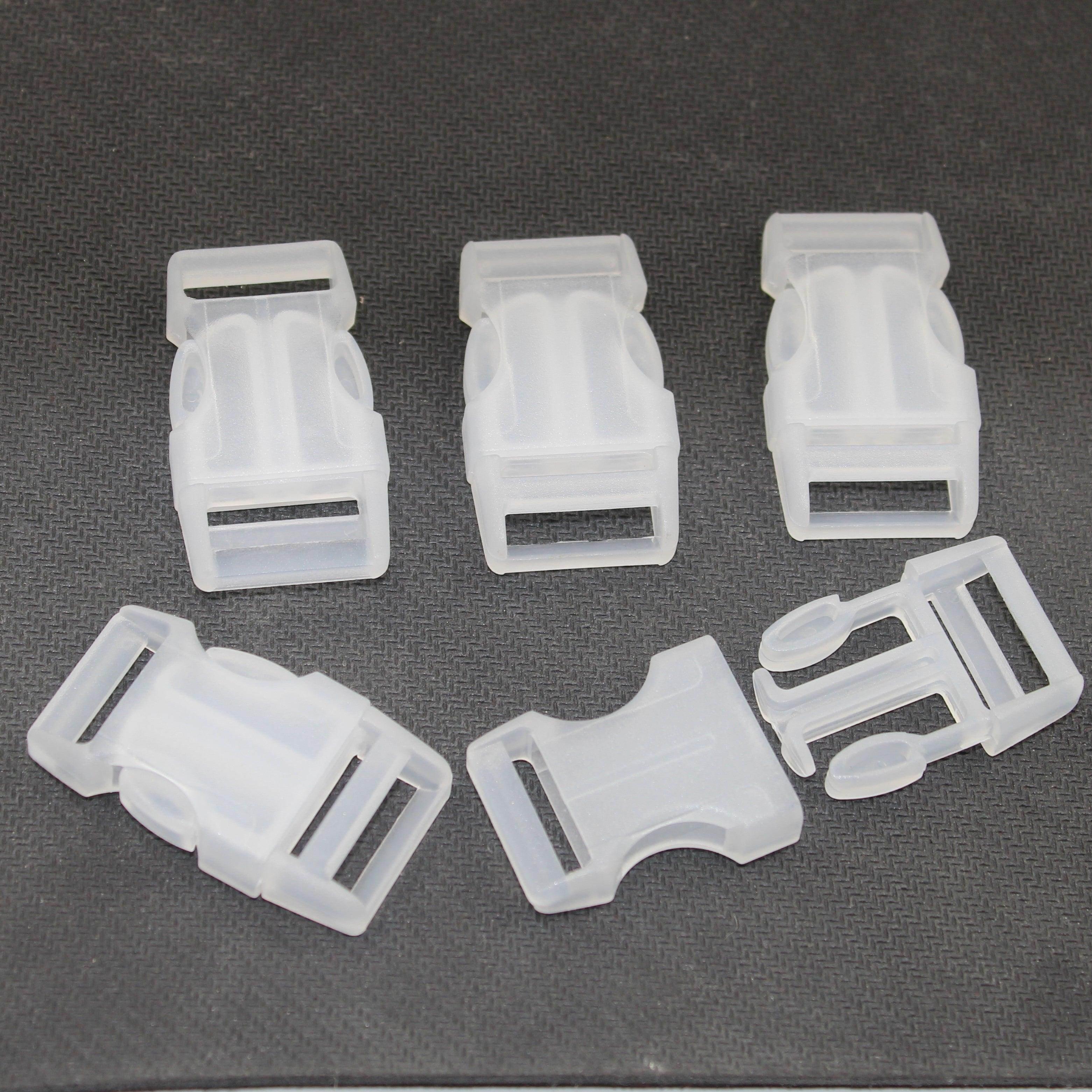 5 Plastic Buckles for size 10mm or 20mm - Black White or Transparent #BNY4100 - ACCESSOIRES LEDUC BV