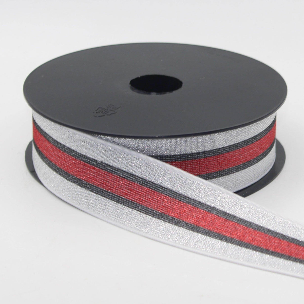 5 meters All Lurex Elastic 40mm Silver + Black + Green Red or Yellow #ELA3609 - ACCESSOIRES LEDUC BV