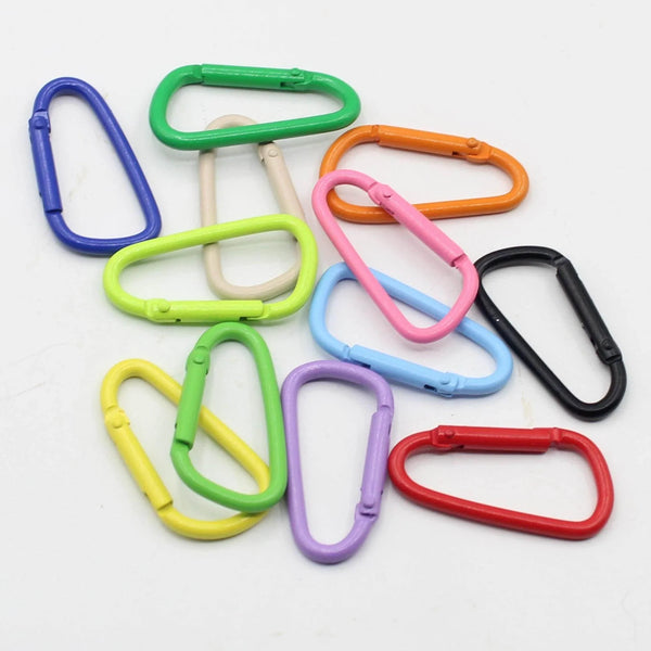 Set of 6 Metal Coloured Lobster Buckles, Size 45x23mm #BMEx061 - ACCESSOIRES LEDUC BV