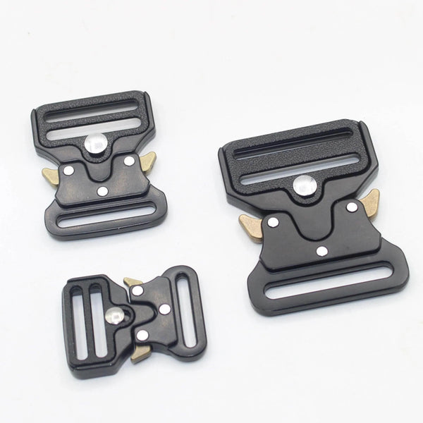 Set of 2 deluxe Quick Release Buckles (Military Style), Black Metal available in 25 32 or 40mm#BMEX066 - ACCESSOIRES LEDUC BV