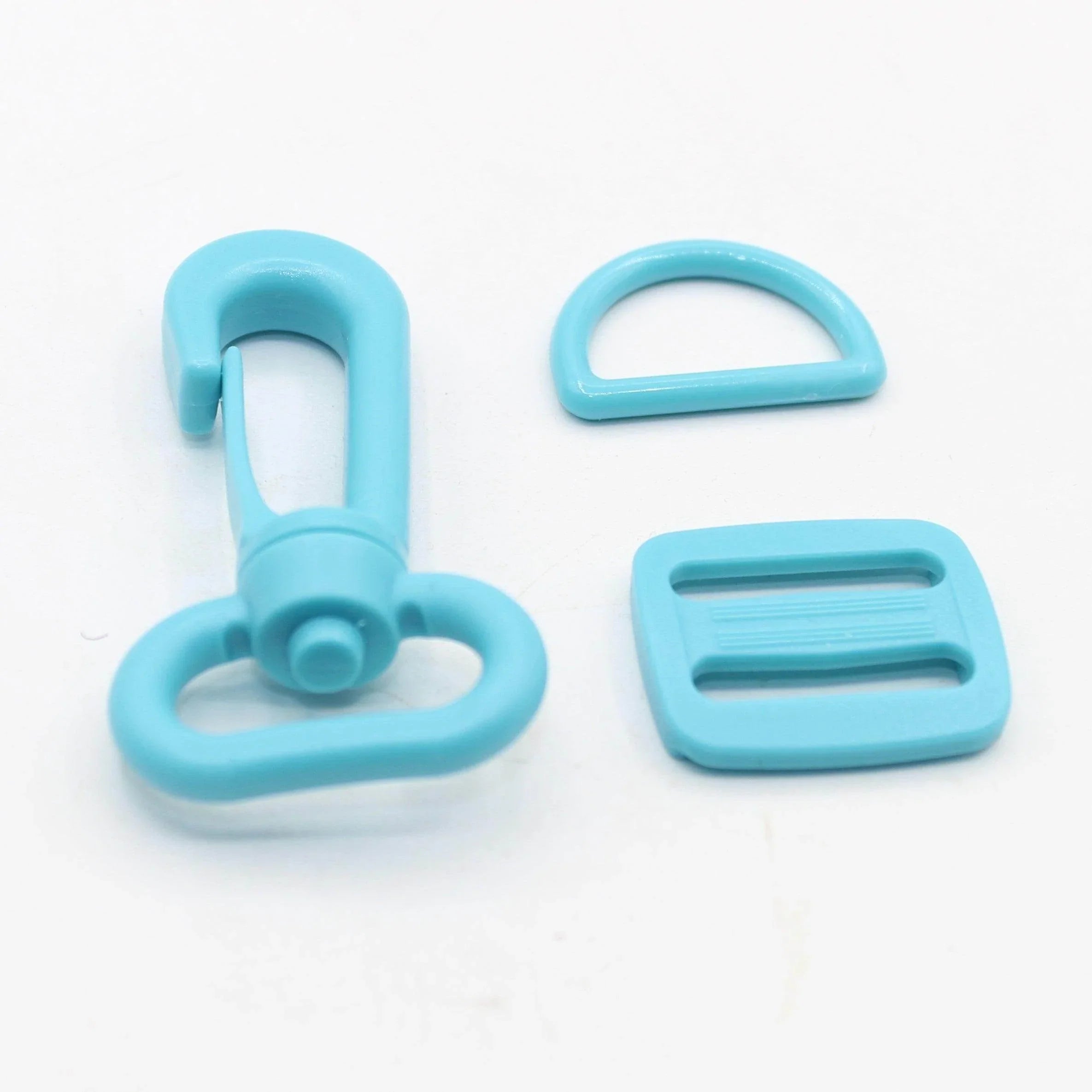 Set of 3 Colourful Nylon Buckles (1 fast clip + 1 sliding buckle + 1 D Ring) - 20mm/25mm - ACCESSOIRES LEDUC BV