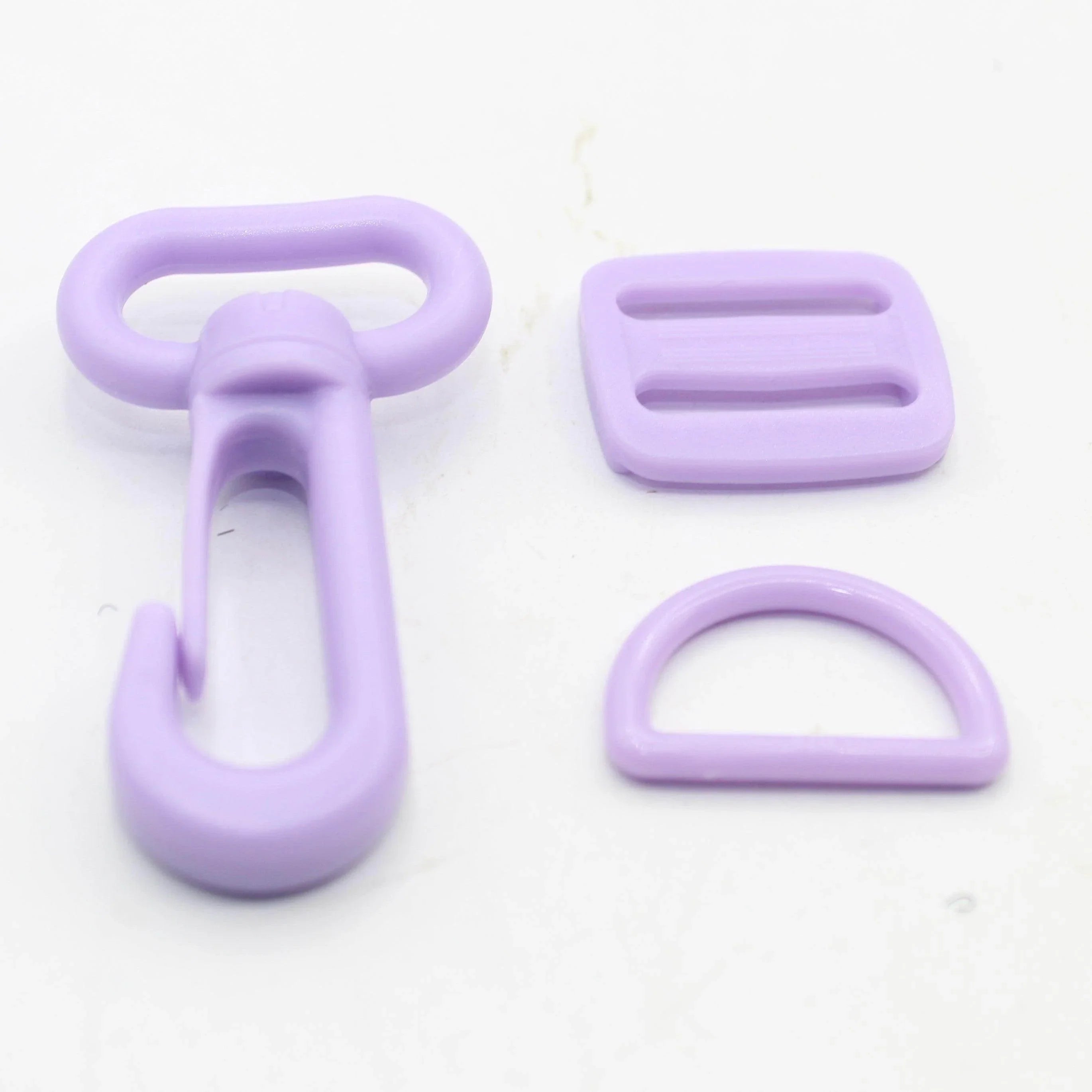 Set of 3 Colourful Nylon Buckles (1 fast clip + 1 sliding buckle + 1 D Ring) - 20mm/25mm - ACCESSOIRES LEDUC BV