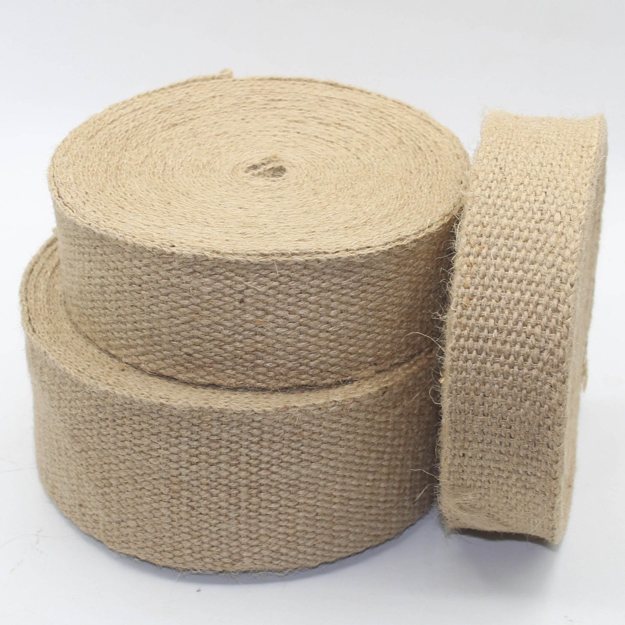 5 meters Jute Webbing available in 40mm, 50mm or 70mm #RUB3569 - ACCESSOIRES LEDUC BV