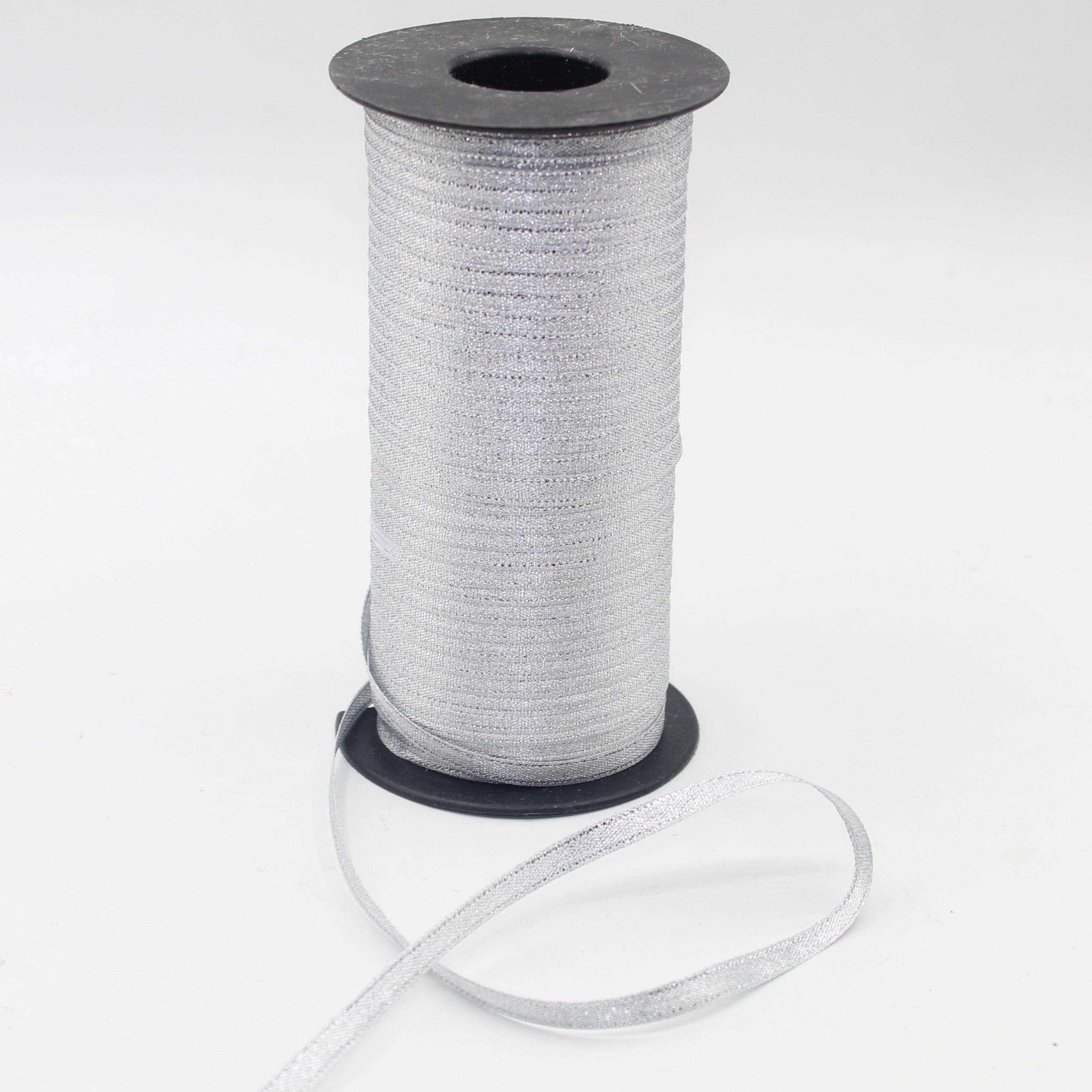 Silver Lurex Satin Tape available in 6mm or 10mm Made in Italy - ACCESSOIRES LEDUC BV