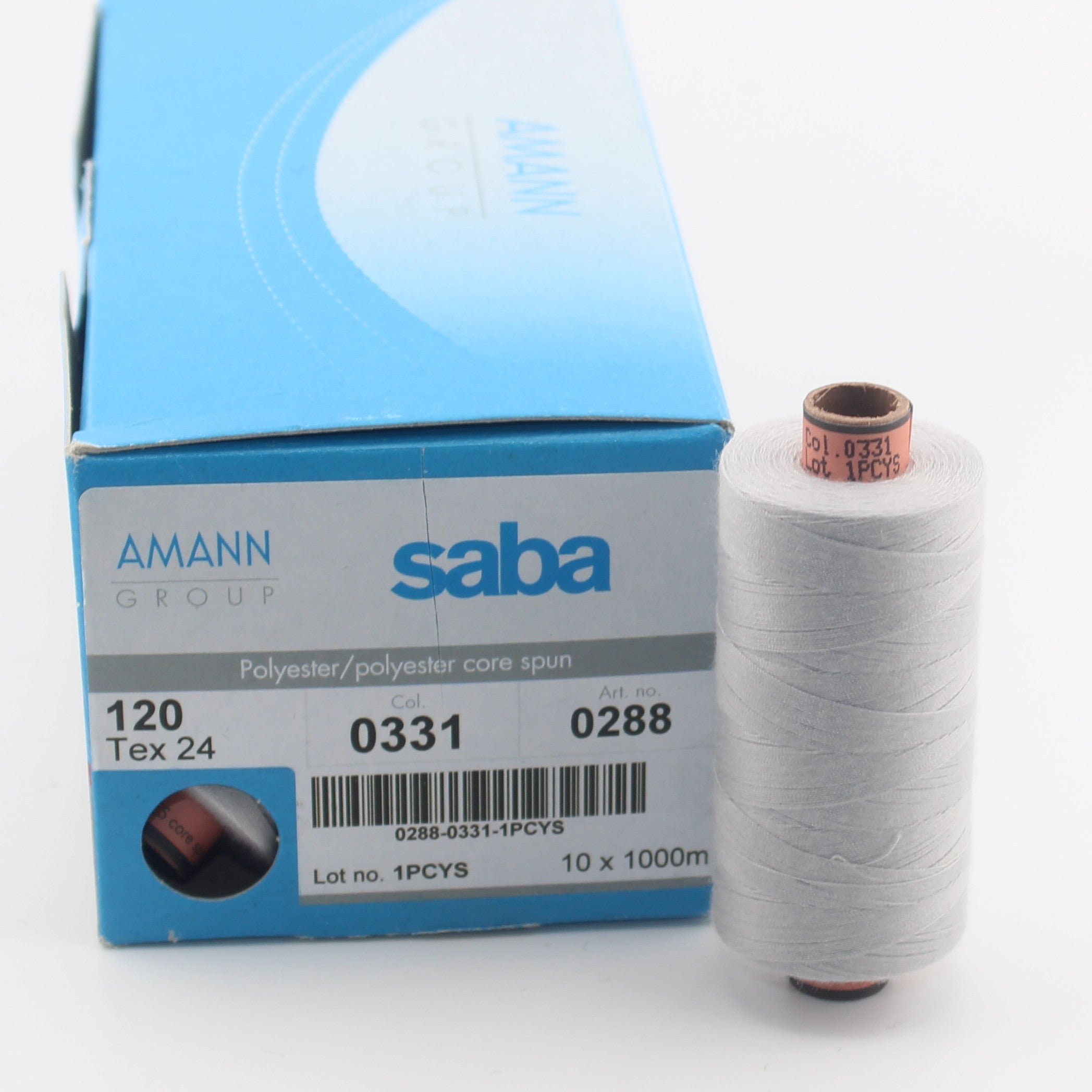 Amann Saba Yarn 1000m - High Quality Polyester German Yarn 120 tex 24