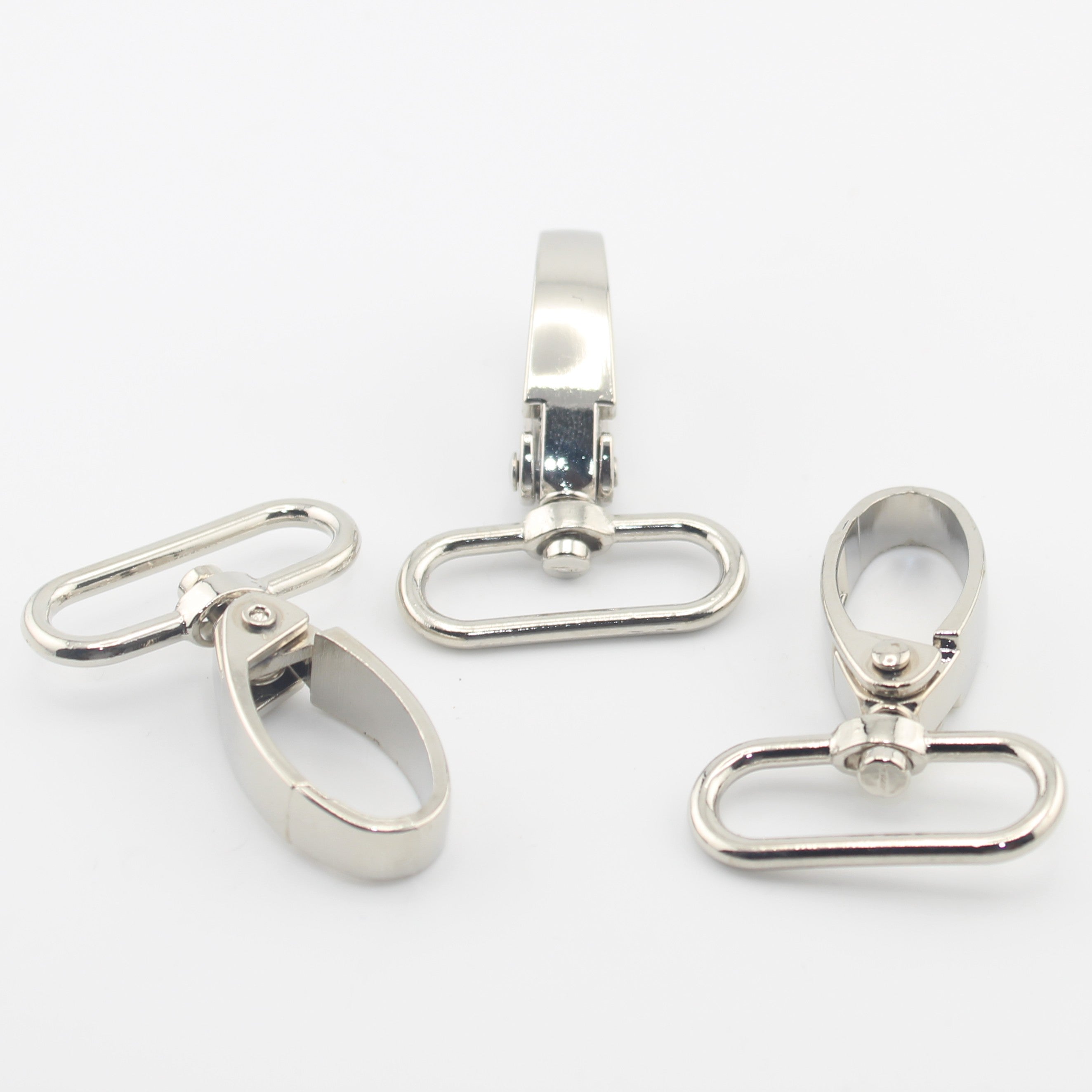 Set of 3 Snap Hooks (Lobster Buckles) - Oval Shape - for tapes up to 30mm