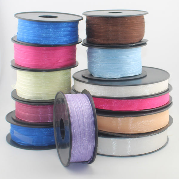 10 meters Organza Ribbon Made in Italy available in different sizes and colours 100% Polyamide