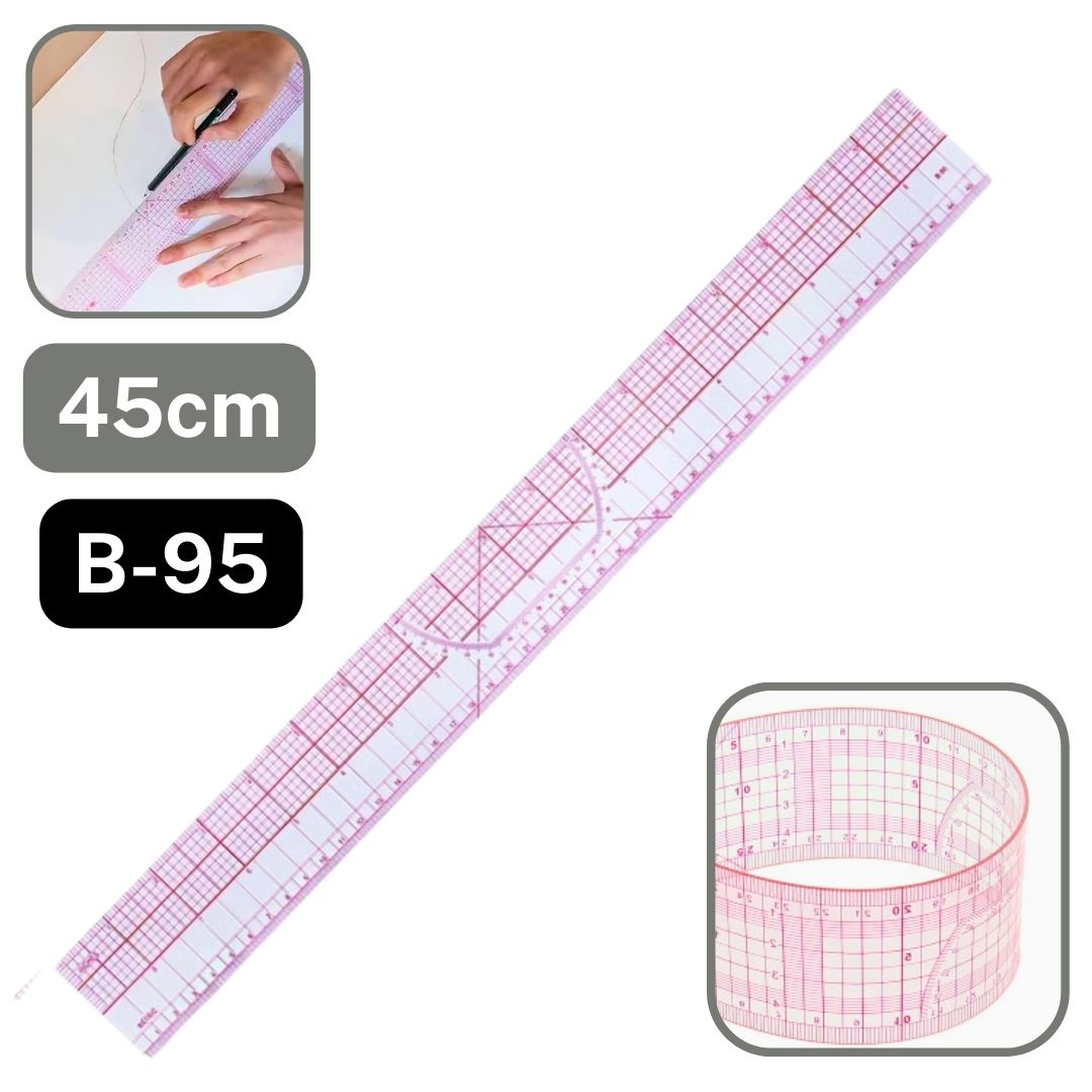 Multi-Purpose Grader’s Ruler, Flexible - 45,55 or 60cm - Japanese Ruler - Multi Function Numeral Ruler