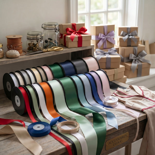 Deluxe Double-Sided Satin Ribbon Roll 25 m | Widths 3–63 mm