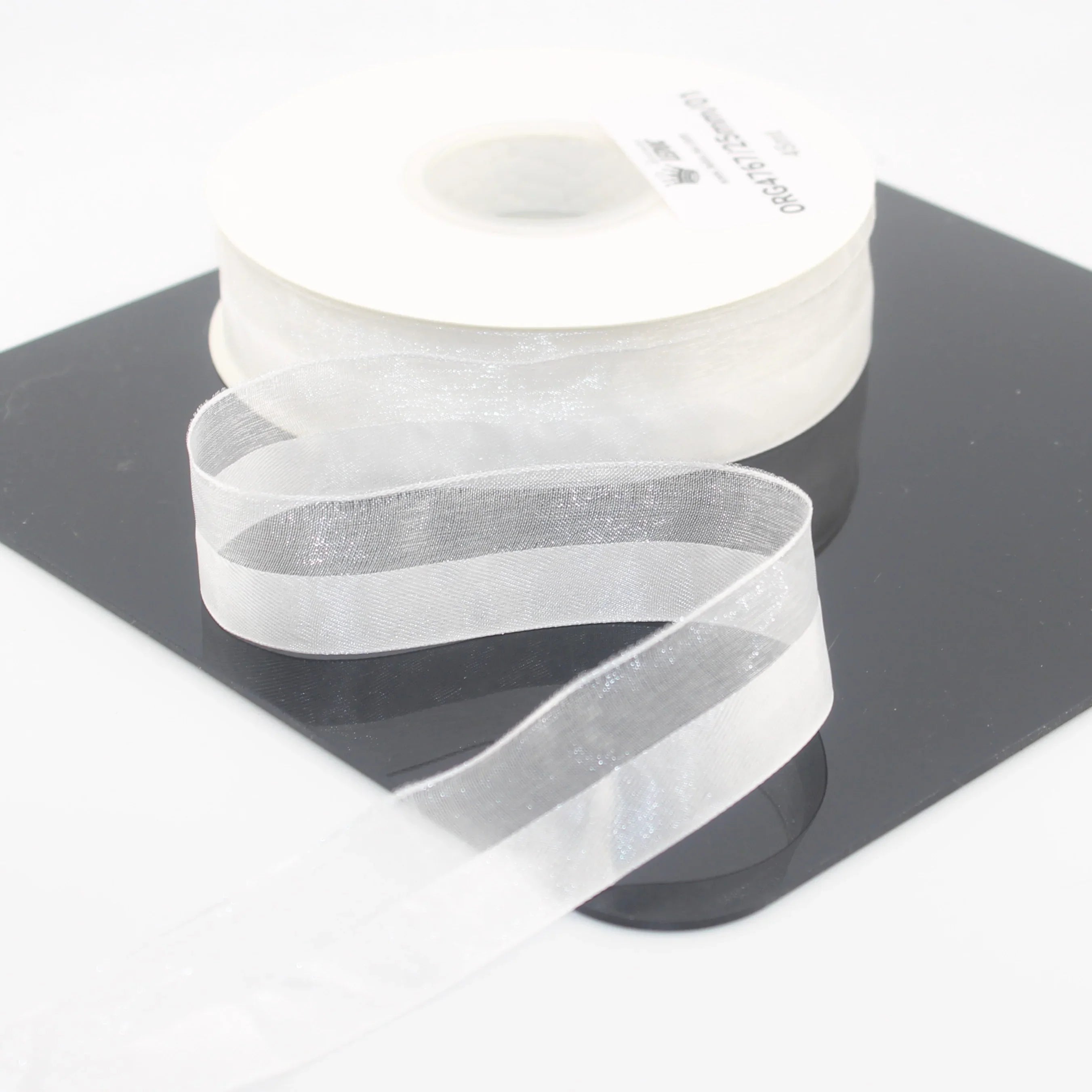 40 meters 25mm Half Satin and Half Organza Ribbon #ORG4767 - ACCESSOIRES LEDUC BV