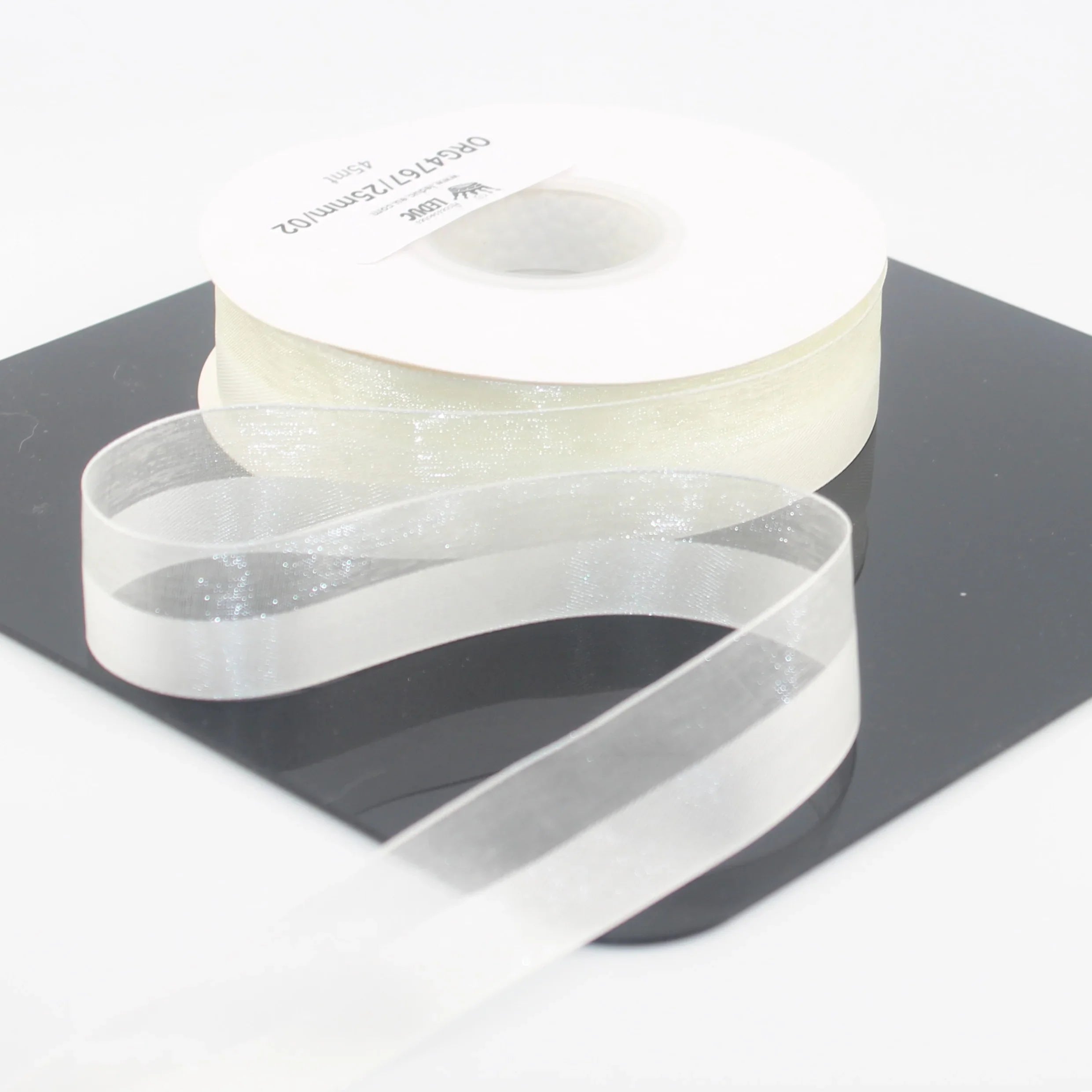 40 meters 25mm Half Satin and Half Organza Ribbon #ORG4767 - ACCESSOIRES LEDUC BV