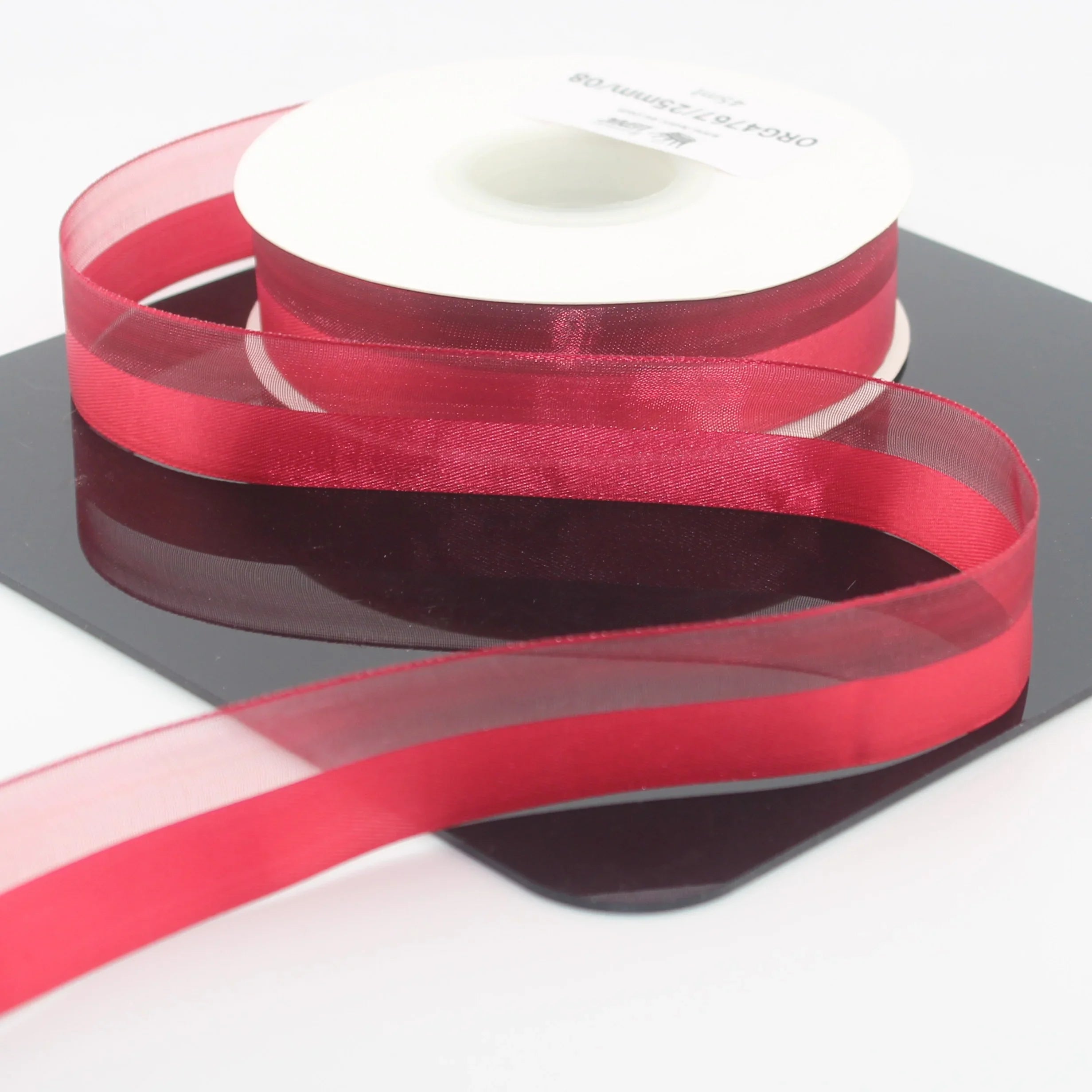 40 meters 25mm Half Satin and Half Organza Ribbon #ORG4767 - ACCESSOIRES LEDUC BV