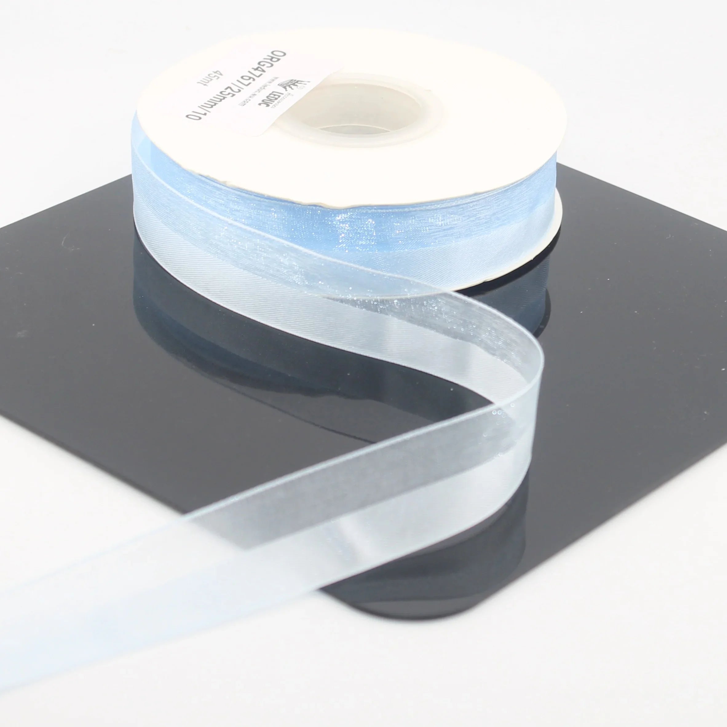 40 meters 25mm Half Satin and Half Organza Ribbon #ORG4767 - ACCESSOIRES LEDUC BV