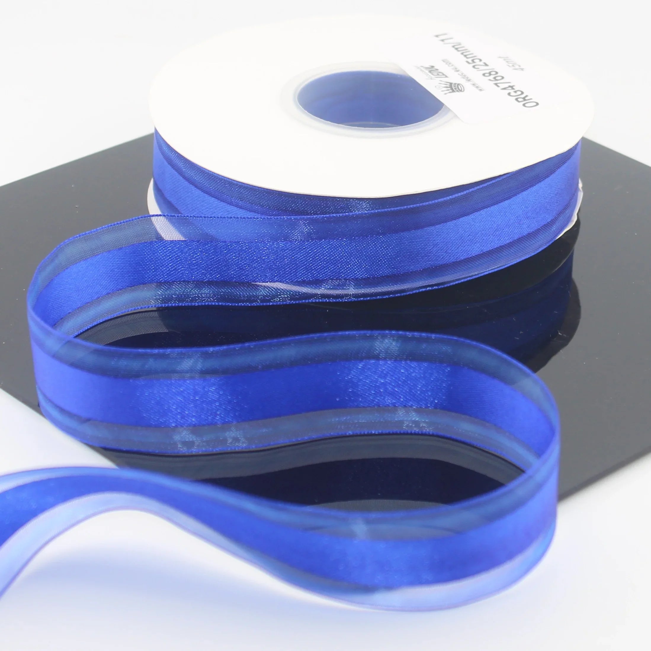 45 meters 25mm Organza Ribbon with Satin Center #ORG4768 - ACCESSOIRES LEDUC BV